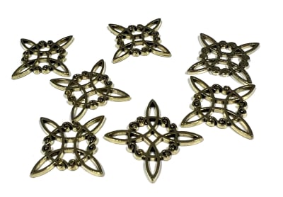 Figura Dorada Nudo de Bruja 2 cms (10 Unidades)