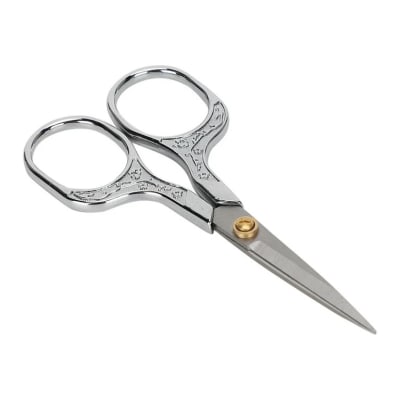 Tijera Bisutería Metal Plateada Vintaje 12cms (Unidad)1