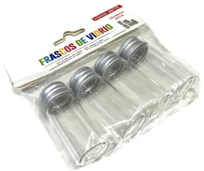 Set 4 Frascos Vidrio Tapa Aluminio 40x22mm (Set)