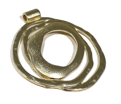 Colgante Bañado Oro Mate Nudos Redondos (Unidad)1