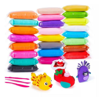 Arcilla Polimérica No Tóxica Con 24 Colores Y Accesorios (Set)1