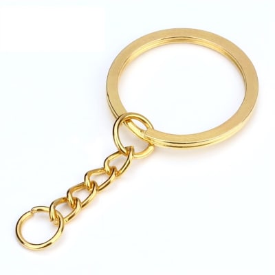 Gancho Llavero Cadena Liso Dorado 30cms (10 Unidades)