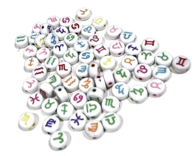 Letras Redondas Signos del Zodiaco Colores 6mm (20 gramos)