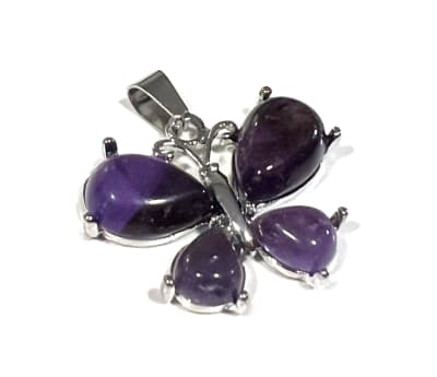 Mariposa de Amatista Natural con Valier 2,8 cms (Unidad)