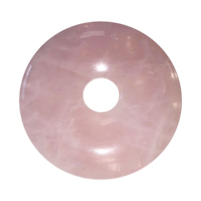 Colgante Cuarzo Rosa Donut 50mm (Unidad)