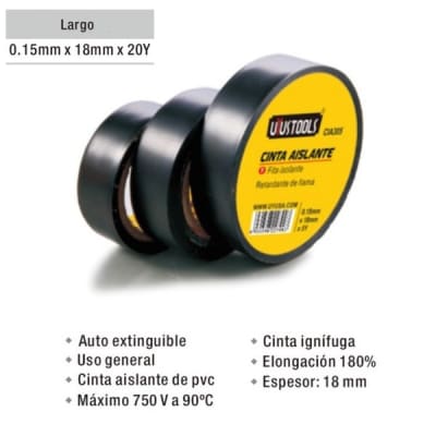 Cinta Aislante 0.15mmx18mmx20Y (Unidad)1