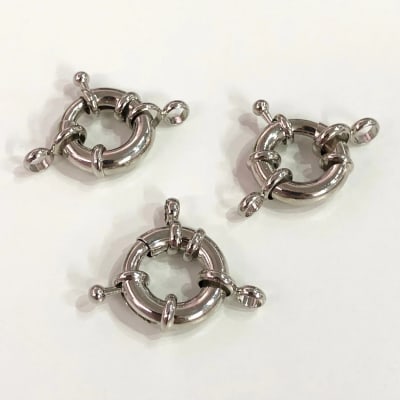 Broche Timón Plateado Nickel 13mm (Un)