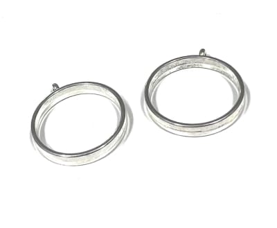 Base Colgante Metal Plateado Redondo para Resina 28mm (Unidad)