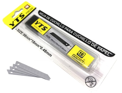 Repuesto Cuchillo Cortante 98x18x0.48mm (10 Hojas)