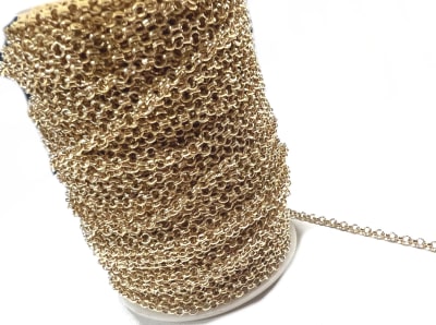 Cadena Metal Dorada Rollo 3.2mm (Metro)