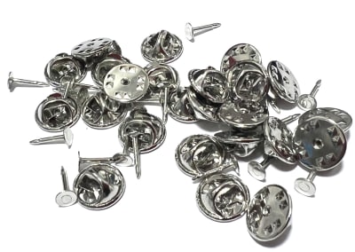Base Metal para Pin Plateado 11mm (Set de 6)