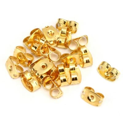 Tuercas Aro con Baño Oro 18k (Par)