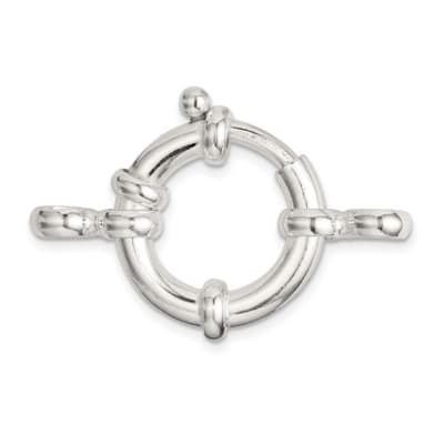 Broche Timón Metal Plateado 20mm (Unidad)