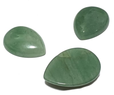 35x25mm Aventurina Verde Natural Coubuchón Gota (Un)