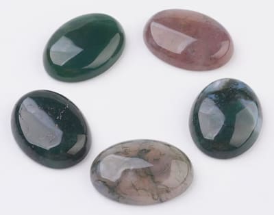 25x18mm Jaspe Fancy Coubuchón Oval (Un)