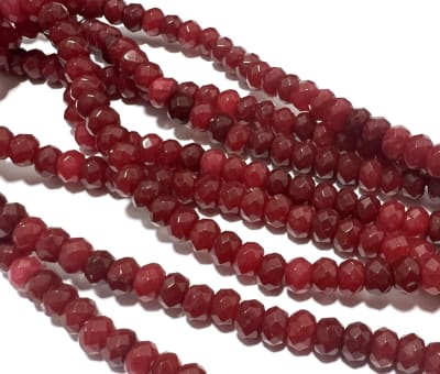 Agata Natural Roja Rondelle 6x4mm Facetada (Tira)