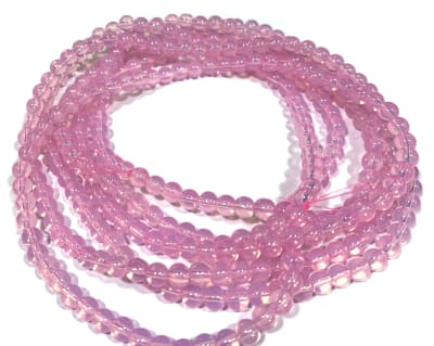 Vidrio Redondo Rosa Claro 8mm (Tira)