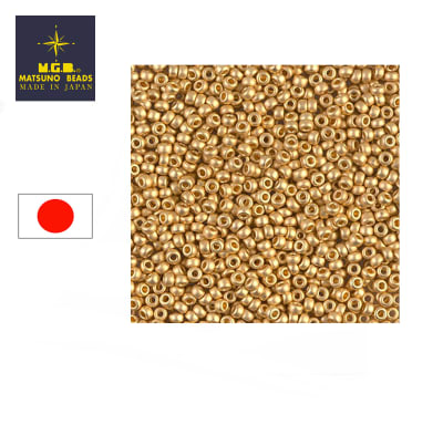 Mostacilla Calibrada Japonesa Rocalla 11/0 Dorada (10 gramos)