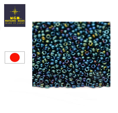 Mostacilla Calibrada Japonesa Rocalla 8/0 Iris Blue (10 gramos)1