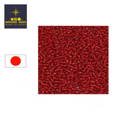 Mostacilla Calibrada Japonesa Rocalla 8/0 Dark Red (10 gramos)