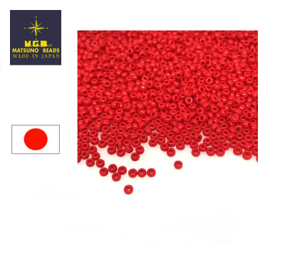 Mostacilla Calibrada Japonesa Rocalla 11/0 Opaque Red (10 gramos)1