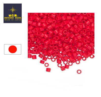 Mostacilla Calibrada Japonesa Delica 11/0 Red Opaque (20 gramos)