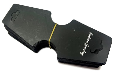 Tarjeta Colgar Cadenas/Collares/Aros Plástico Flexible Negro (100 Unidades)