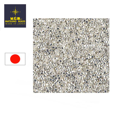 Mostacilla Calibrada Japonesa Delica 8/0 Silver (20 gramos)