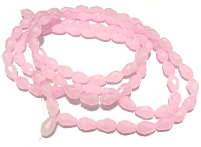 Cristal Rosa Opaco Teardrop 16x9mm (Tira)