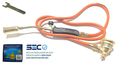 Soplete Soldar-Fundir Regulador Alta Presión Rosca Maestro (Set)