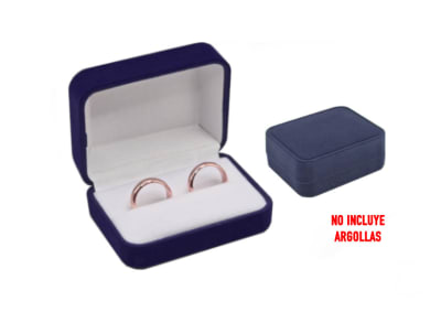 Estuche Argolla Terciopelo Azúl (Unidad)1