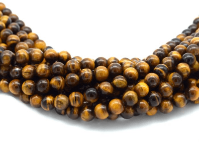 Ojo de Tigre Natural 6mm Redondo (Tira)