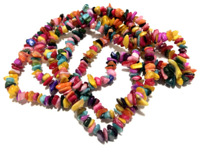 Madre Perla Multicolor Light Rondelle (Tira)