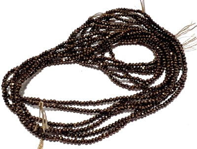 Cristal Cobre Opaco Rondelle 2x2mm (Tira)1