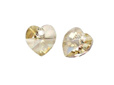 Corazón Swarovski Golden Shadow 10mm (Un)