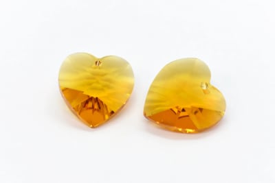 Corazón Swarovski Topacio 10mm (Un)