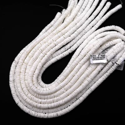 Madre Perla Natural Blanca Heishe 8mm (Tira)