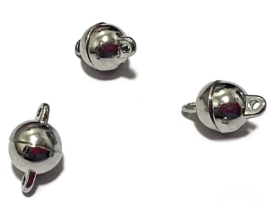 Broche Plateado Magnético Redondo 12mm (Unidad)