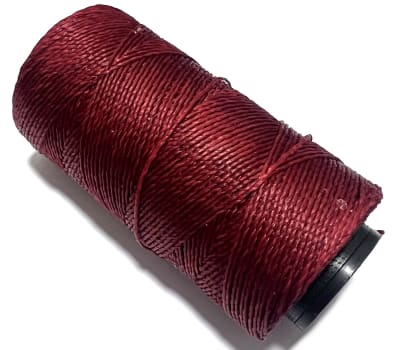 Hilo Poliéster Encerado Torcido Burdeo (Rollo)