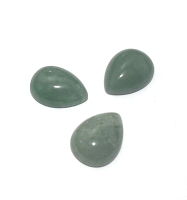 12x11mm Aventurina Verde Natural Coubuchón Gota (Un)