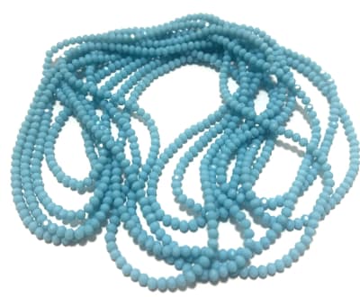 Cristal Celeste Opaco Rondelle 4x3mm Extra Largo (Tira)1