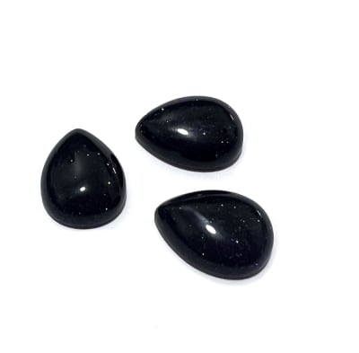 12x11mm Goldstone Azúl Coubuchón Gota (Un)