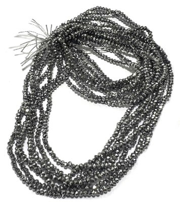 Cristal Silver Opaco Rondelle 2x2mm (Tira)