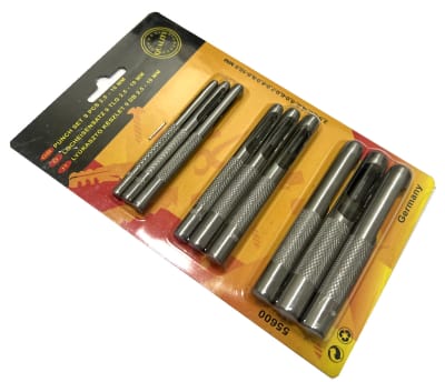 Set 9 Punzones Perforar Cuero Acero (Set)