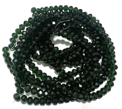 Cristal Verde Oscuro Rondelle 6x3mm (Tira)1