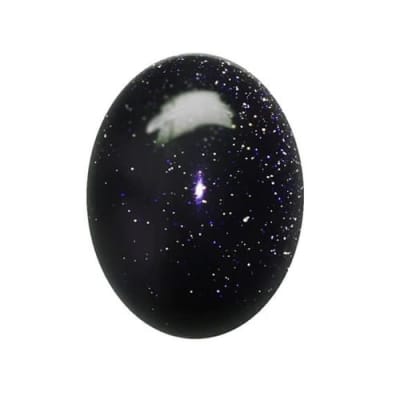 18x13mm Goldstone Azúl Coubuchón Oval (Unidad)