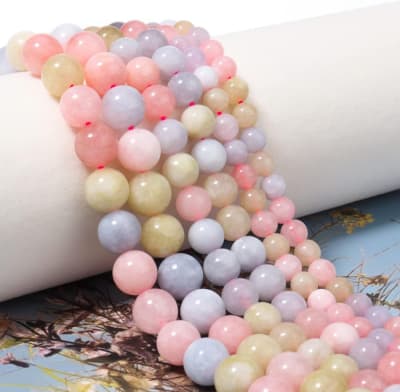 Morganita Natural Redonda Lisa 8mm (Tira)