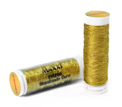 Hilo Metalizado Dorado Bordado (100 Yardas)1