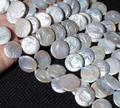 Perla Natural Coin Moneda 17-18mm (Unidad)