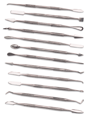 Set 12 Espátulas Metal Diferentes Formas Cera y Otros (Set)1